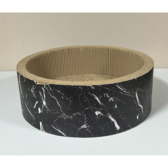 Marble Round Pet Cats Cat Scratcher Scratching Board Post Toy Furniture Bed 🖤 - Picture 1 of 7